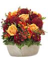 Composizione con rose arancio